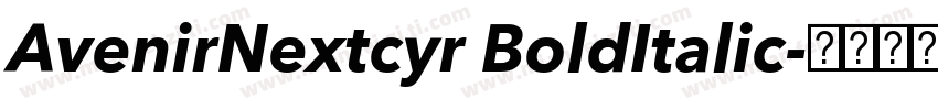 AvenirNextcyr BoldItalic字体转换